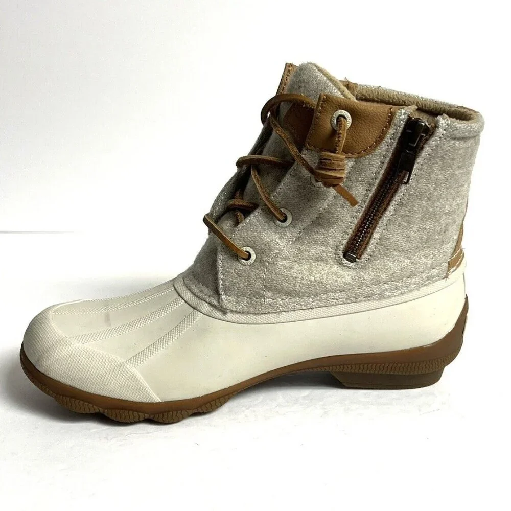 Sperry Women’s Syren Gulf Wool Ivory Winter Boots, Size 6.5M